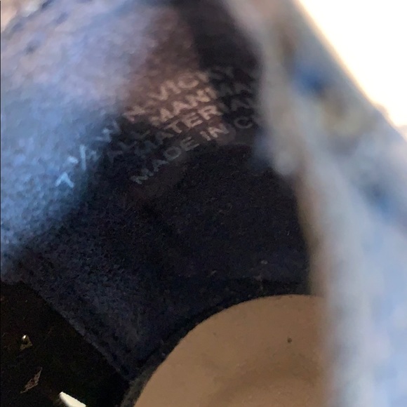 Navy Peep Toe Wedge - Picture 5 of 6